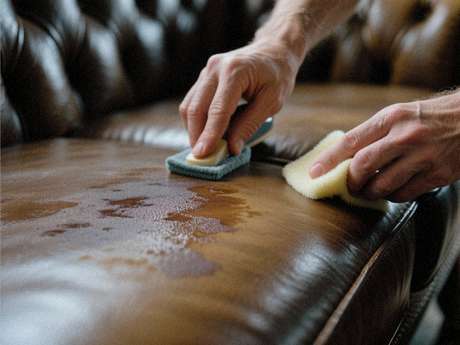 Behandling af pletter på læder