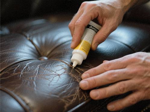 Behandling af ridser på læder