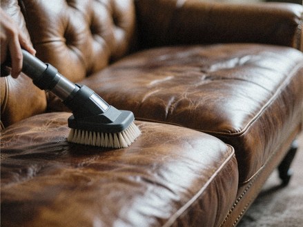 Støvsugning af læder
