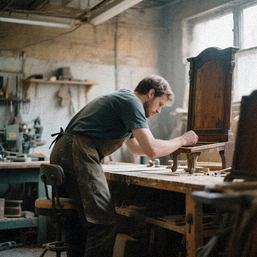 Person arbejder med korrekt kropsholdning